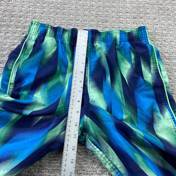 Vintage Nike Swim Trunks Boys Large L 11-13 YRS Blue Green Athletic Shorts - Picture 9 of 13